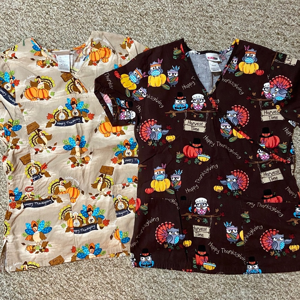 Thanksgiving Scrub Top Bundle